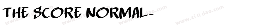 The Score Normal字体转换